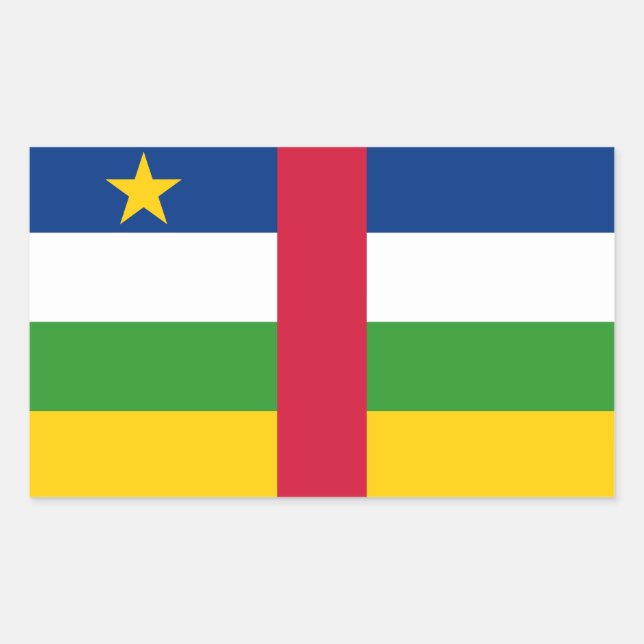 Central African Republic Flag Sticker (Front)