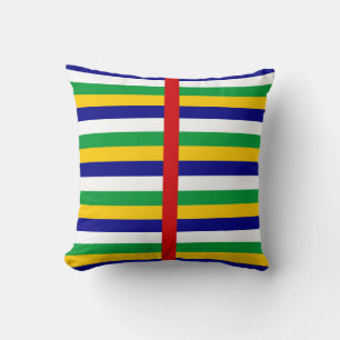 Central African Republic flag stripes country patt Throw Pillow