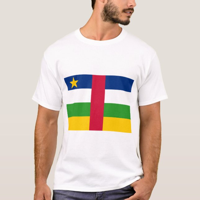 Central African Republic Flag T-Shirt (Front)