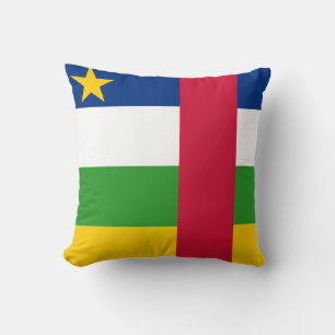 Central African Republic Flag Throw Pillow
