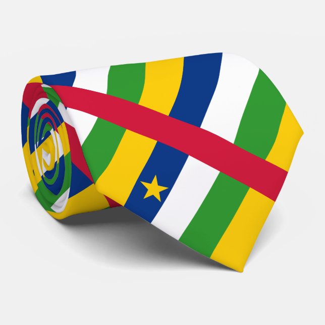 Central African Republic Flag Tie (Rolled)