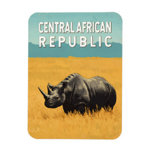 Central African Republic Illustration Travel Art Magnet