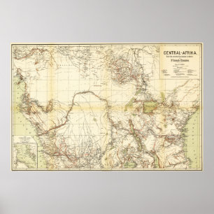 Central AfricaPanoramic MapCentral Africa Poster