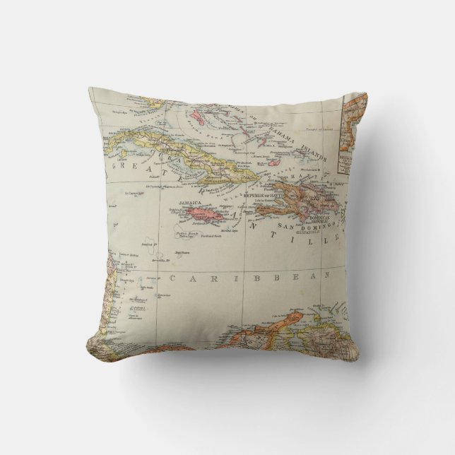 Central America 2 Throw Pillow (Front)