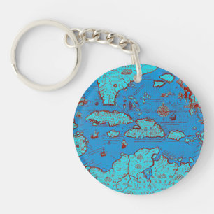 Central America ('America Occidentalis') Keychain