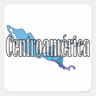 Central America Square Sticker