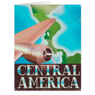 Central America vintage flight poster