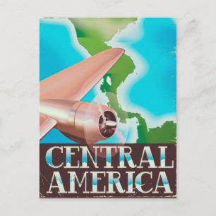 Central America vintage flight poster Postcard