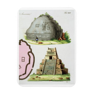 Central American Antiquities, detail of two pyrami Magnet