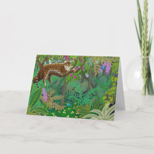 Central American Jungle Leopard Greeting Card