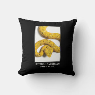 Central American Nope Rope - Viper Snake Danger Throw Pillow