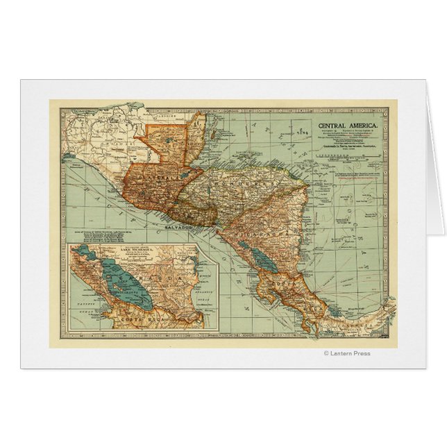 Central AmericaPanoramic MapCentral America 2 (Front Horizontal)