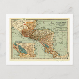 Central AmericaPanoramic MapCentral America 2 Postcard