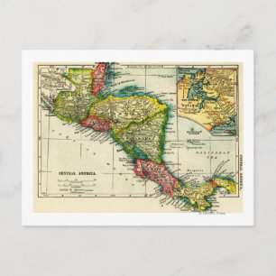 Central AmericaPanoramic MapCentral America Postcard
