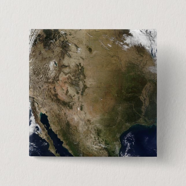 Central and western United States 2 Inch Square Button (Front)