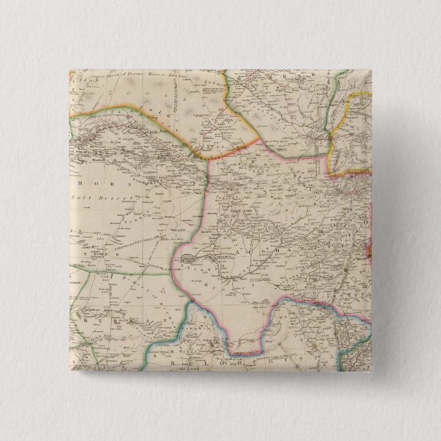Central Asia 2 Inch Square Button (Front)
