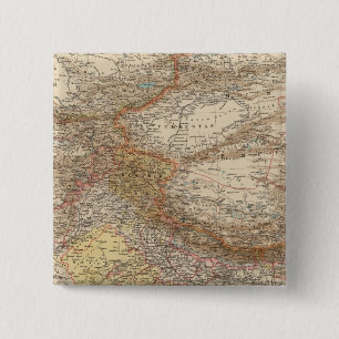 Central Asia, India 2 Inch Square Button