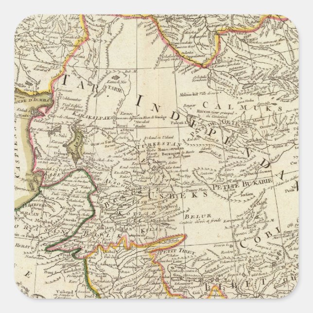 Central Asia Square Sticker (Front)