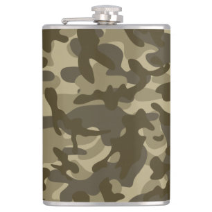 Central Camouflage Hip Flask