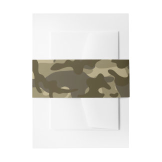 Central Camouflage  Invitation Belly Band