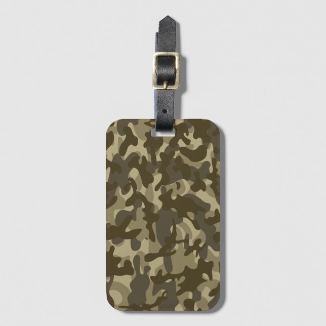 Central Camouflage  Luggage Tag (Front Vertical)