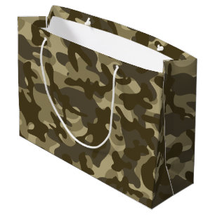 Central Camouflage Tissue Paper Large Gift Bag