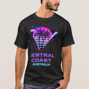Central Coast Australia 80s Palm Tree Retro Vintag T-Shirt