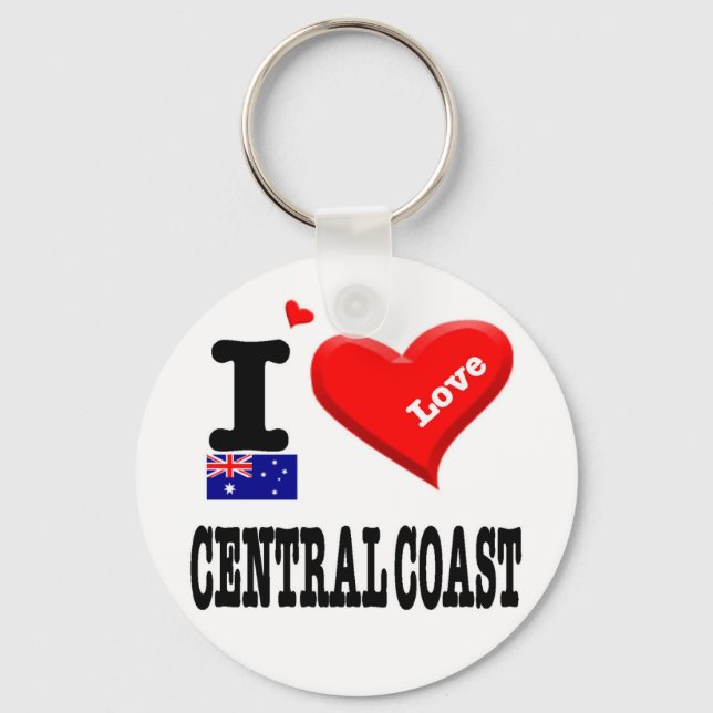 CENTRAL COAST - I Love Magnet Keychain (Front)