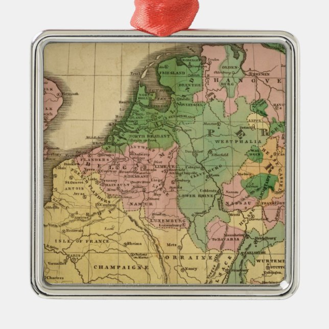 Central Europe 2 Metal Ornament (Front)
