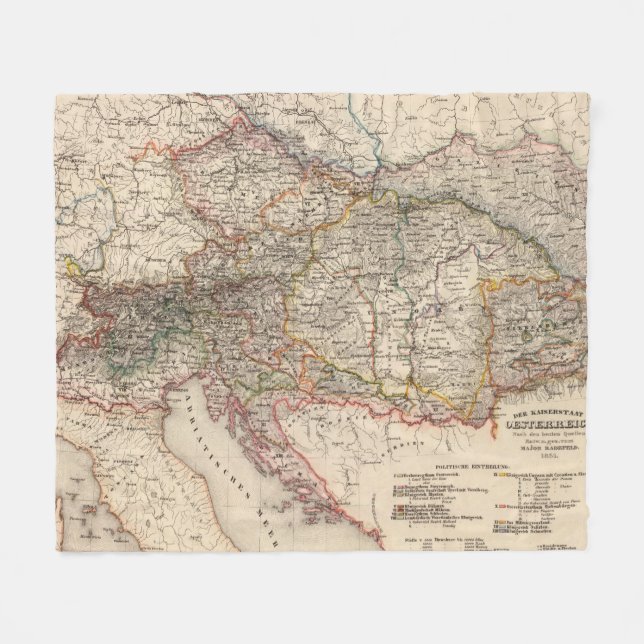 Central Europe Fleece Blanket (Front (Horizontal))