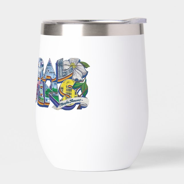 Central Gardens Mural Wine Tumbler (Left)