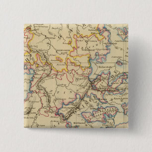 Central Germany 2 Inch Square Button