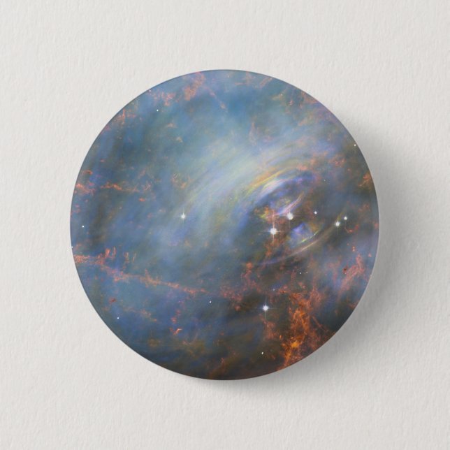 Central Neutron Star In The Crab Nebula. 2 Inch Round Button (Front)