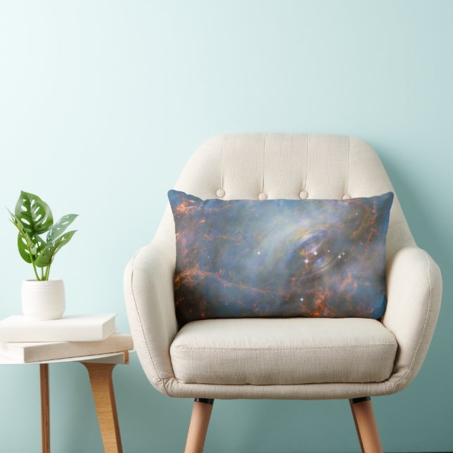 Central Neutron Star In The Crab Nebula. Lumbar Pillow (Chair)
