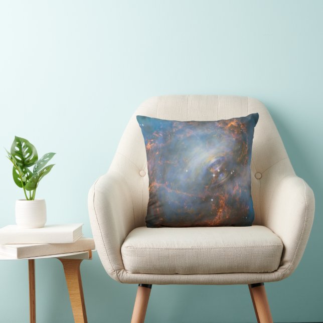 Central Neutron Star In The Crab Nebula. Throw Pillow (Chair)