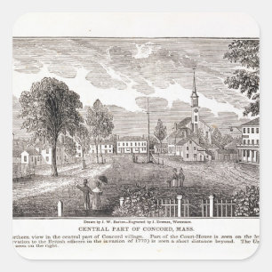 Central of Concord, from 'Historical Square Sticker