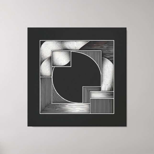 Central Orbit Structure Canvas Print (Front)