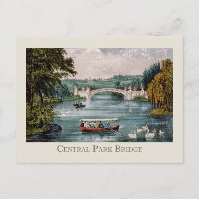 Central Park Bridge Postcard (Front)