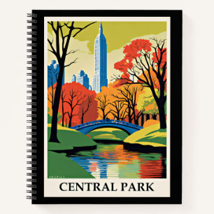 Central Park colourful illustration Notebook