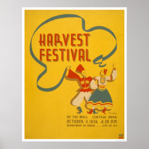 Central Park Harvest 1936 WPA Poster