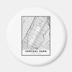 Central Park Manhattan Map Magnet
