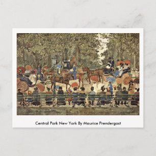 Central Park New York By Maurice Prendergast Postcard