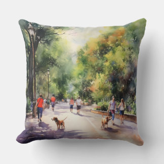 Central Park New York City Été Oreiller