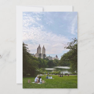 Central Park New York City Skyline & Lake Scenic Invitation