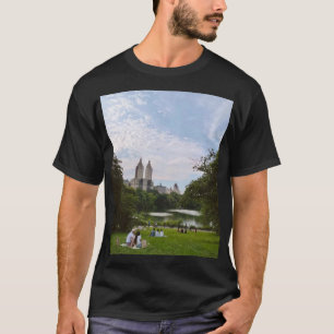 Central Park New York City Skyline & Lake Scenic  T-Shirt