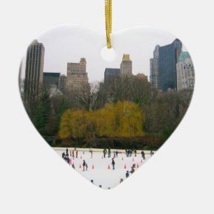 Central Park New York NY Wollman Ice Skating Rink Ceramic Ornament