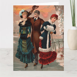 Central Park Skaters Big Greeting Card