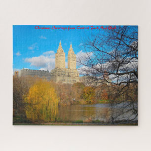 Central Park Skyline New York.Christmas Greetings Jigsaw Puzzle
