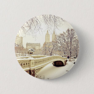 Central Park Snow - Winter New York 2 Inch Round Button