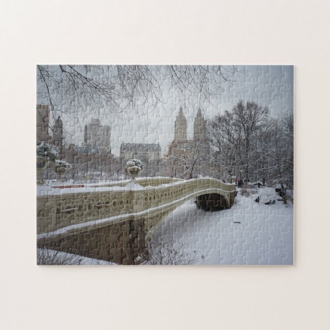 Central Park Winter Puzzle -  Bow Bridge (Horizontal)